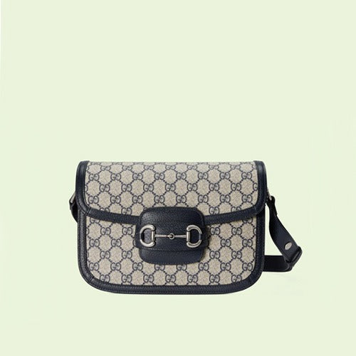 구찌 홀스빗 1955 스몰 핸드백 베이지/블루