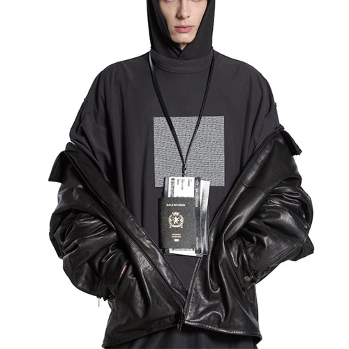 발렌시아가 패스포트 폰 홀더 블랙