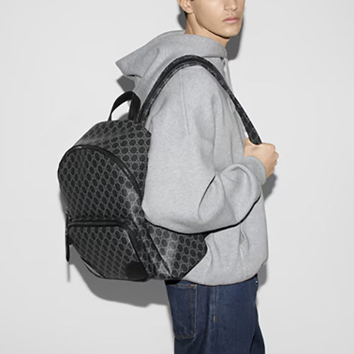 구찌 GG 엠블럼 미디움 백팩 블랙