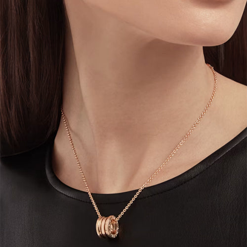 불가리 비제로원 목걸이 로즈 골드