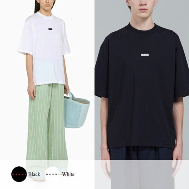 (국내배송, 당일출고) 마르니 로고 패치 반팔 티셔츠 ~2Color~