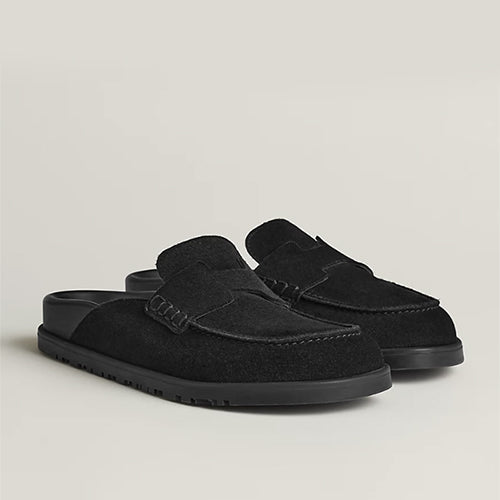 에르메스 고 뮬 스웨이드 블랙