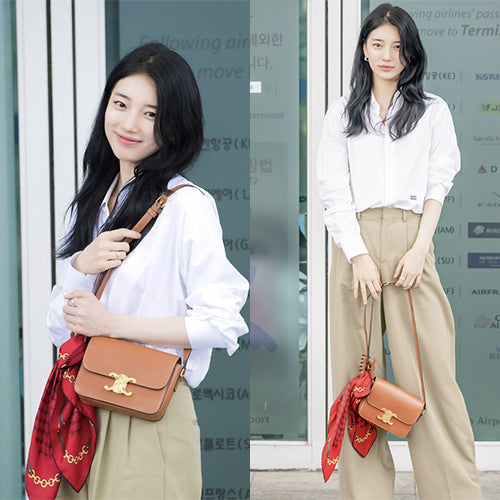 셀린느 클래식 트리옹프 크로스백 (수지 착용)