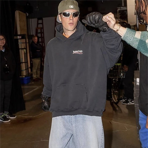 (국내배송, 당일출고) 발렌시아가 폴리티컬 웨이브 자수 후드 ~3Color~