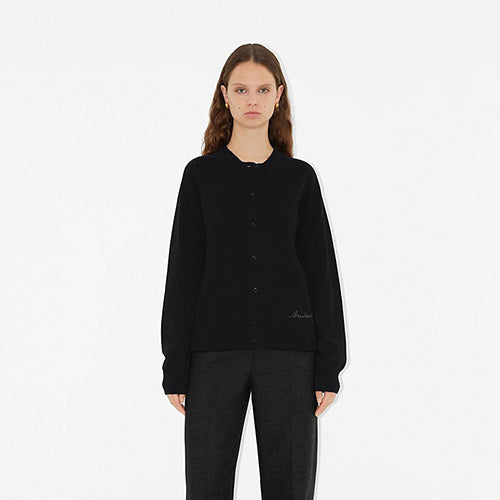 (국내배송, 당일출고) 버버리 레터링 자수 라운드 가디건