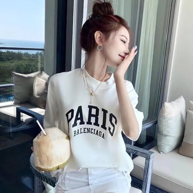 (국내배송, 당일출고) 발렌시아가 파리 클래식 반팔 티셔츠