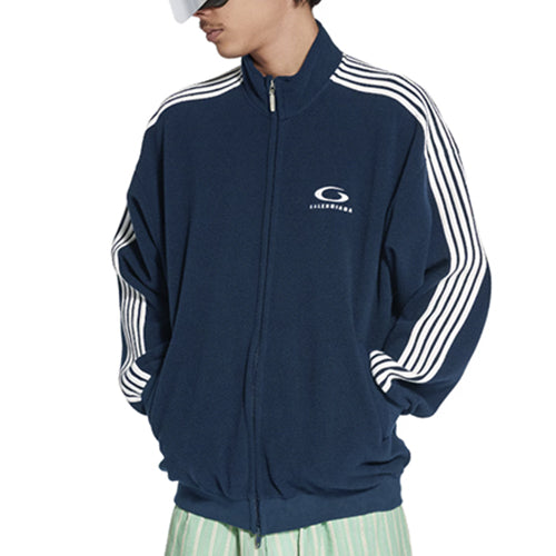 발렌시아가 루프 스포츠 아이콘 집업 재킷 네이비