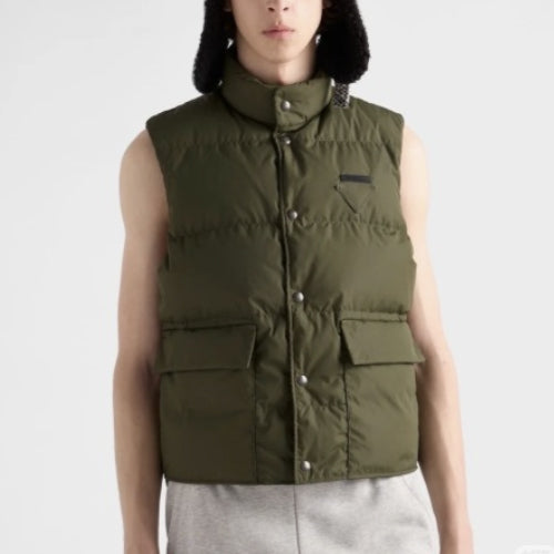 프라다 라프리마 남성 다운조끼 그린