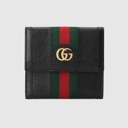 구찌 19FW 프렌치 플랩 가죽 반지갑 523173