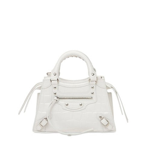 발렌시아가 크로커 엠보싱 네오 클래식 미니 탑 핸들백