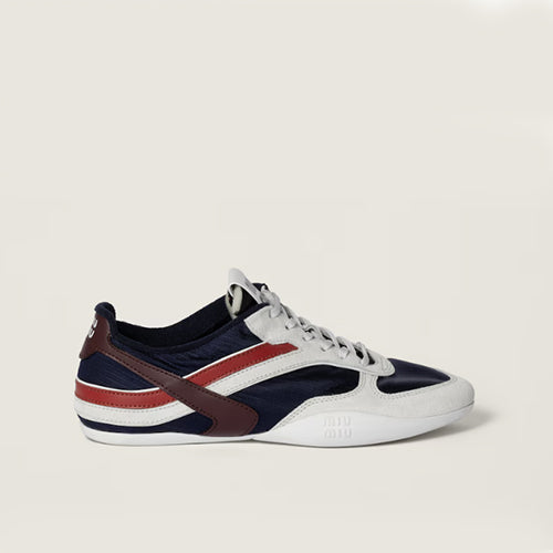 미우미우 김나지움 테크니컬 스니커즈 발틱 블루 버건디