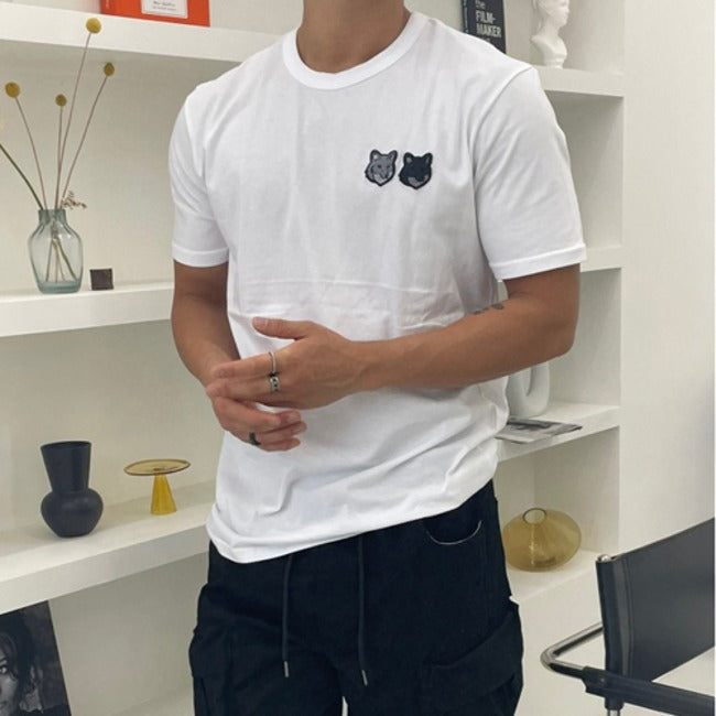 (국내배송) 메종키츠네 더블 Bold 폭스 반팔 티셔츠 ~2Color~