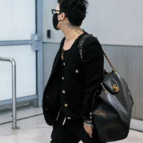 샤넬 Pre-Owned 1992 점보 슈퍼모델 호보백 (지드래곤(지디) 착용)