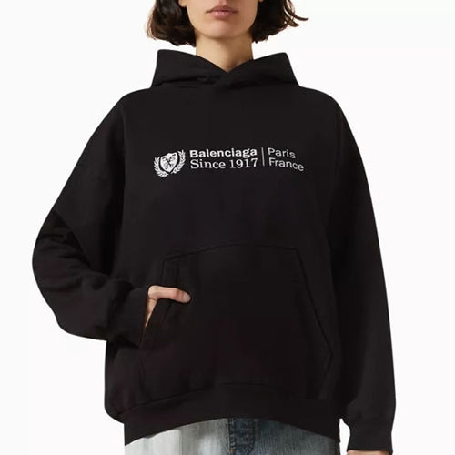 (국내배송) 발렌시아가 파리스 월계관 오버핏 후드 티셔츠