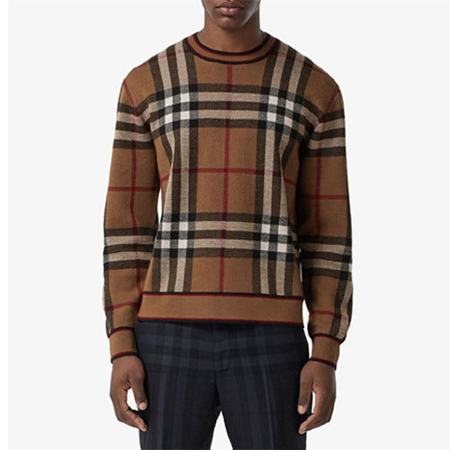 (국내배송, 당일출고) 버버리 체크 울 자카드 스웨터