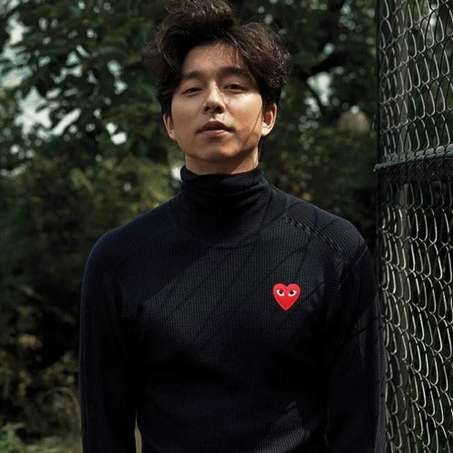 (국내배송, 당일출고) 꼼데가르송 골지터틀넥 블랙(공유,신민아착용)-재입고!