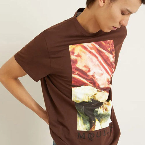 (국내배송, 당일출고) 알렉산더맥퀸 바로크 회화 루즈핏 반팔 티셔츠