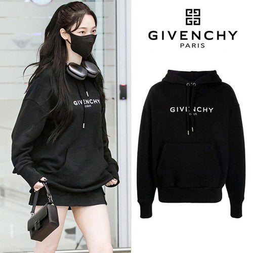 (국내배송, 당일출고) 지방시 파리스 리버스 로고 후드 티셔츠 (에스파 카리나 착용)