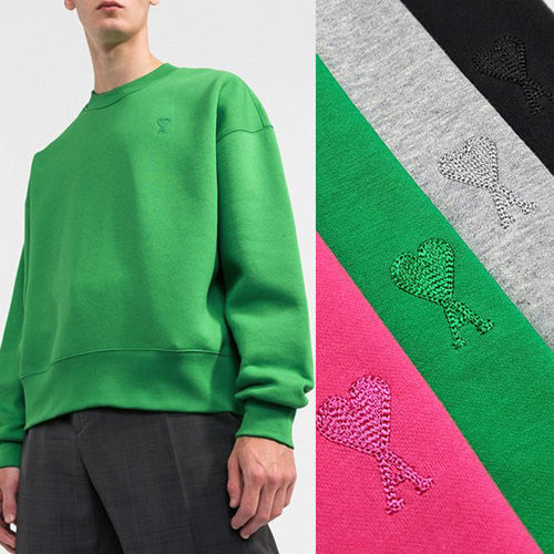 (국내배송) 아미 동일색 스몰 하트 로고 맨투맨 ~4Color~