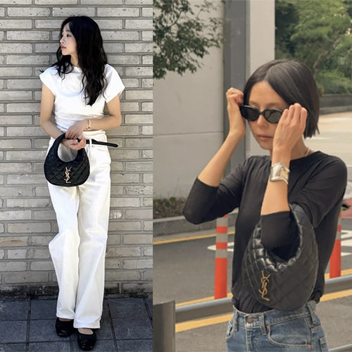 세인트로랑(생로랑) 퀼팅 아이케어 호보백 (로제,손연재,차정원,김나영) ~2SIZE~