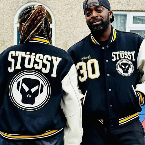 (국내배송) 스투시 x 골디 메탈헤즈 바시티 자켓