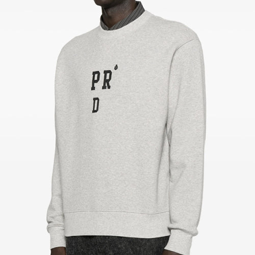 프라다 로고 자수 스웨트셔츠 글레이