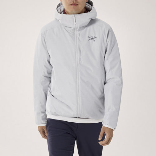 아크테릭스 솔라노 다운 후디 구스다운 패딩 화이트 그레이